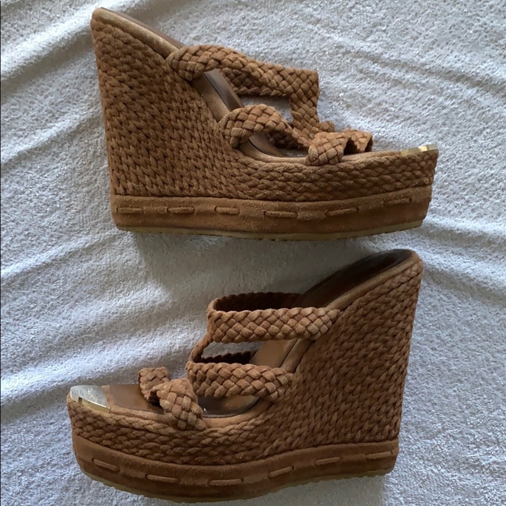 Jimmy Choo Wedge Braided Sandals